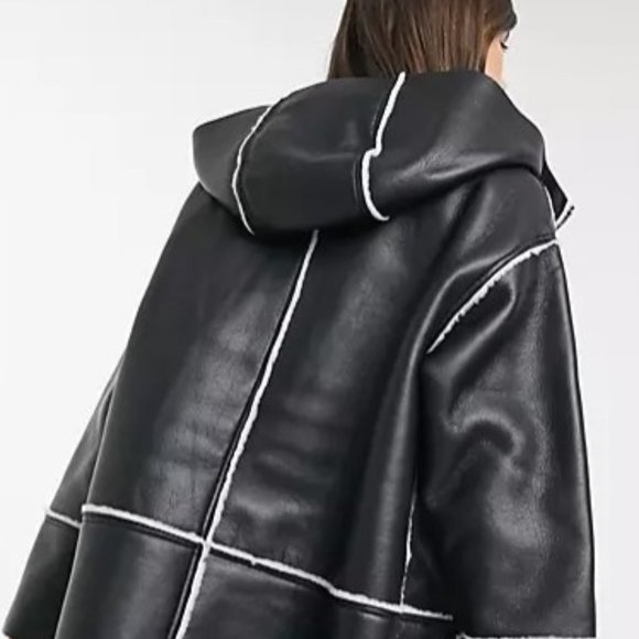 ASOS Shearling Parka (14 Tall) - Picture 5 of 6